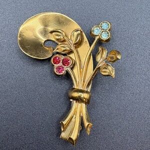 Coro Floral Brooch